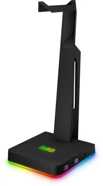 Mbajtëse për kufje CONNECT IT NEO Stand-It, RGB, e zezë