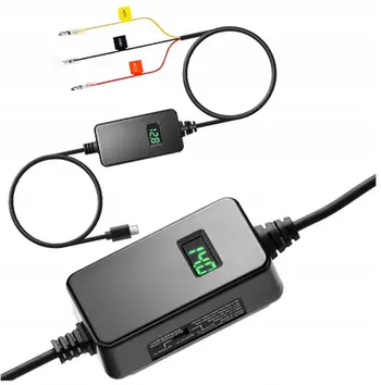 Adapter për makinë 70mai Hardwire Kit UP06, ekran voltmetër, mbrojtje baterie, i zi