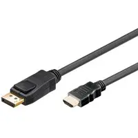 Kabllo adapter DisplayPort 1.2 në HDMI 1m, 4K, e zezë