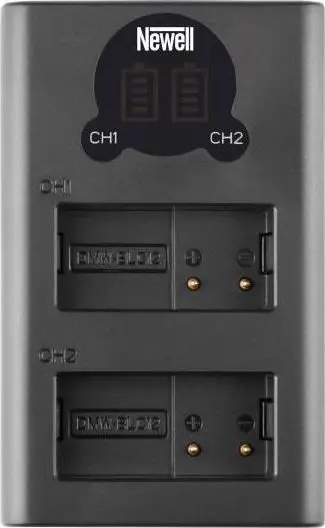 Karikues i dyfishtë Newell DL-USB-C, për DMW-BLC12, i zi