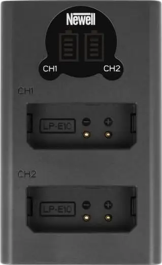 Karikues i kamerës Newell DL-USB-C për bateritë LP-E10, 8.4V, i zi