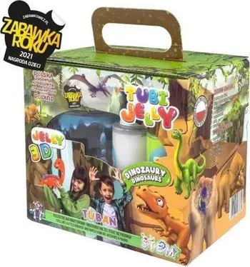 Set kreativ TUBAN Tubi Jelly, 6 ngjyra, akuarium i vogël me dinosaurë