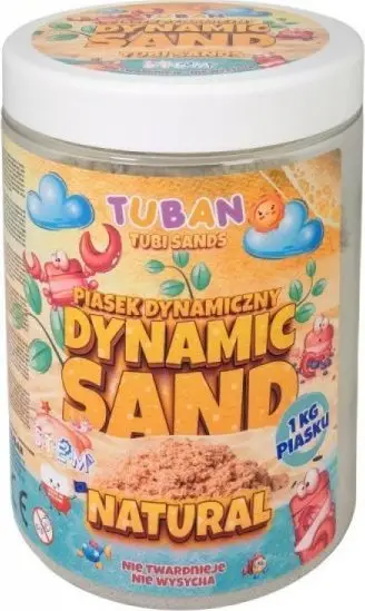 Rërë kinetike TUBAN Dynamic, 1kg, ngjyrë natyrale