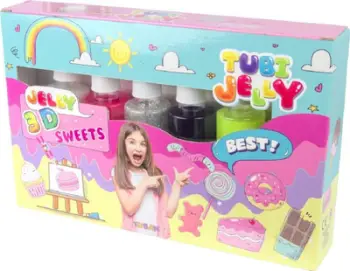 Set ngjyrash uji Tuban Tubi Jelly, 6 ngjyra, +8 vjeç