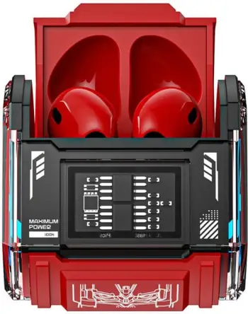 Kufje TWS Transformers MG-C03, Bluetooth 5.3, mikrofon, të kuqe