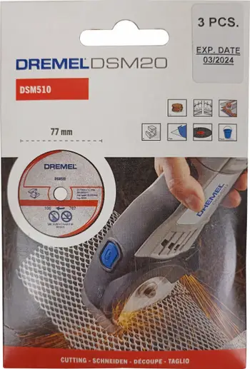 Disk prerës për metal Dremel DSM510, 77mm, set 3 copë