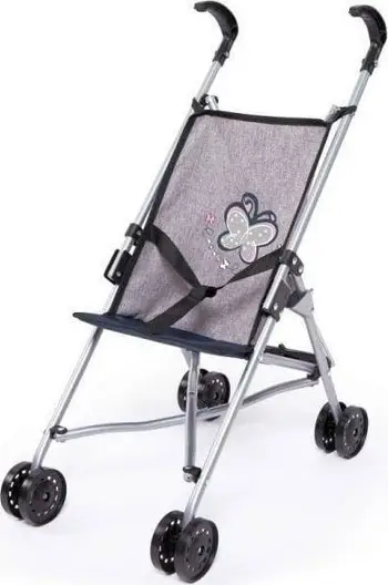 Karrocë kukullash Bayer Princess 30527AA, për kukulla deri 46 cm, e palosshme, rozë