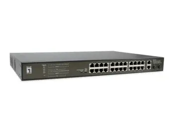 Switch LevelOne FGP-2831, 28 porta, PoE, 2x Gigabit RJ45, 2x SFP, rack 1U, i zi