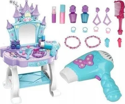 Tavolinë grimi lodër Maksik Dressing Table, me pasqyrë dhe aksesorë, shumëngjyrëshe - 1