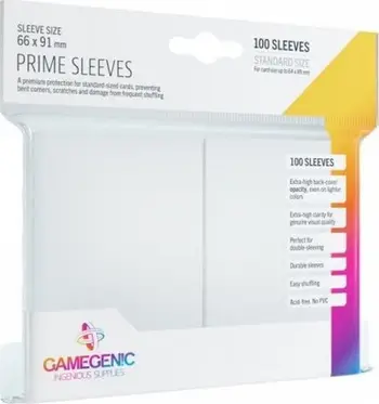 Mbështjellëse për karta të lojërave Gamegenic: Prime CCG Sleeves, 100 copë, të verdha