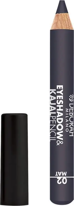 Laps sysh Deborah Eyeshadow Kajal 02 Matte, 2 në 1, gri mat