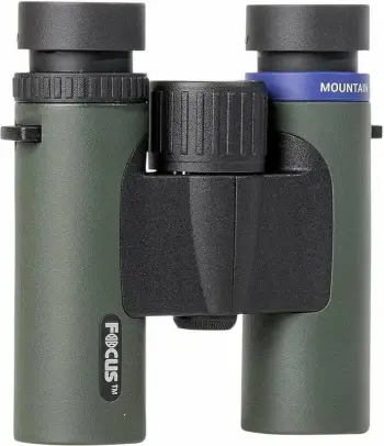 Binokula Focus Mountain 10x25, prizma Bak 4, rezistent ndaj ujit, të zinj