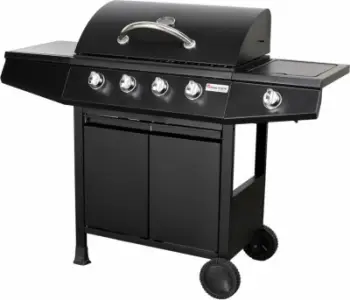 Skarë kopshti me gas Mastergrill 60x33 cm (MG661), e zezë