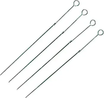 Shkopinjë për skarë Mastergrill Skewers, 4 copë kromi, 38cm