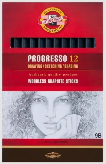 Laps grafik Koh-i-noor Progresso 9B, set 12 copë, i zi