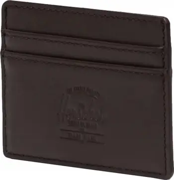 Portofol Herschel Charlie Leather 11146 04123, RFID, lëkurë, kafe