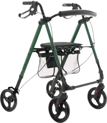 Walker rehabilitues GRAS, me ulëse dhe shportë, i gjelbër