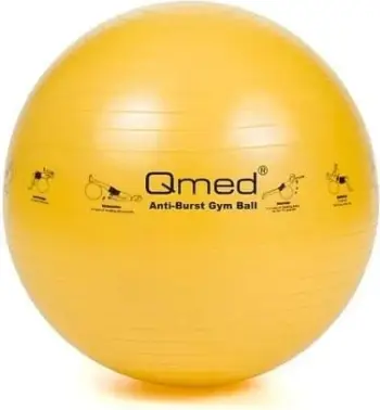 Top gjimnastikor QMED Abs Gymnastics Ball M, 45 cm, për ushtrime fitnesi, gri