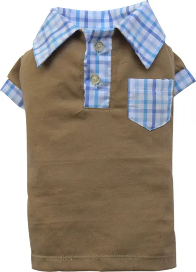 Bluzë për qen Polo DoggyDolly, XL, e kaftë - 1
