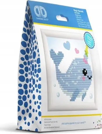 Set mozaik DIAMOND DOTZ Magic Narwhal, kreativ, për fëmijë 6+