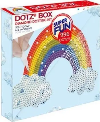 Set mozaiku Diamond Dotz Rainbow Smile Dotz Box, 15x15 cm, shumëngjyrësh