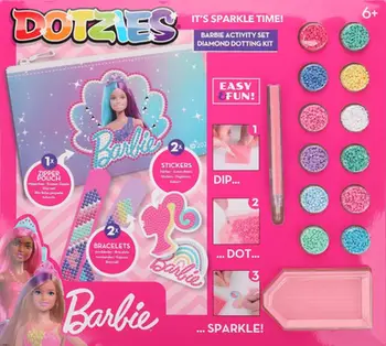 Set mozaiku me diamantë Diamond Dotz Barbie Activity DTZ10011, kreativ për fëmijë, shumëngjyrësh