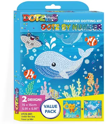 Set pikturimi Diamond Dotz Underwater World, 1919 copëza, për fëmijë 6+, shumëngjyrësh