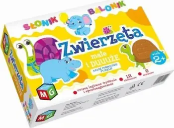 Puzzle Multigame: Animals Big and Small - Elephant Balloon, 12 elemente