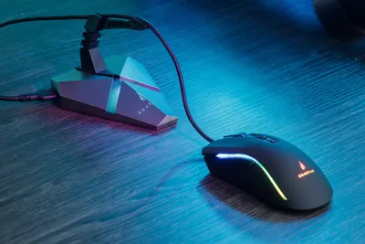Mbajtëse kabllo gaming SureFire Axis, hub USB 3.2, RGB, e zezë - 5