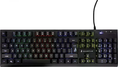 Tastierë gaming Surefire KingPin X2, USB, ndriçim RGB, e zezë - 1