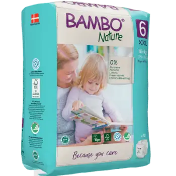 Pelena Ekologjike Bambo Nature nr. 6 (16+ kg), 20 copë