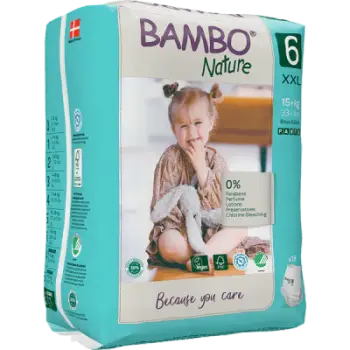 Pelena Ekologjike - Bambo Nature Pants 6 (15+ kg), 18 copë