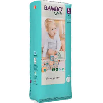 Pelena Ekologjike Bambo Nature nr. 5 (12-18 kg), 44 copë