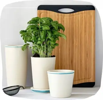 Set servirjeje Kesper Bamboo, 2 nivele, bambu dhe shist, kafe natyrale