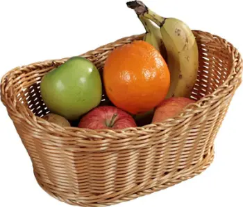 Shportë për bukë dhe fruta Kesper, 28x21x13 cm, ngjyrë natyrale