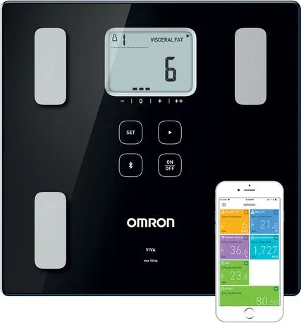 Peshore Omron VIVA, 180 kg, 4 x AAA, e zezë - 1