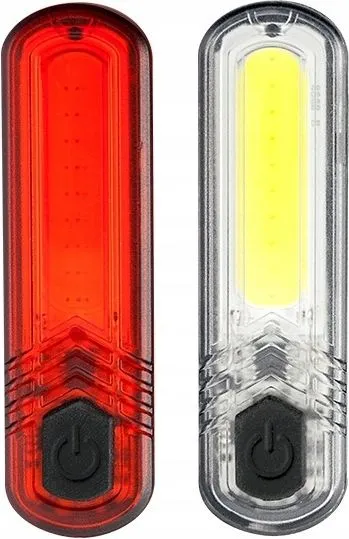 Set drita për biçikletë MacTronic Light Duoslim, 60 lm + 18 lm, e bardhë/kuqe - 1