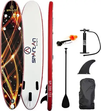 Dërrasë SUP Spartan SUP 10', fryrëse, set me vesla, kafe e kuqe