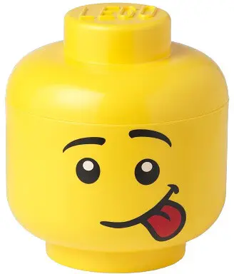 Kuti ruajtje LEGO Head - silly (S)