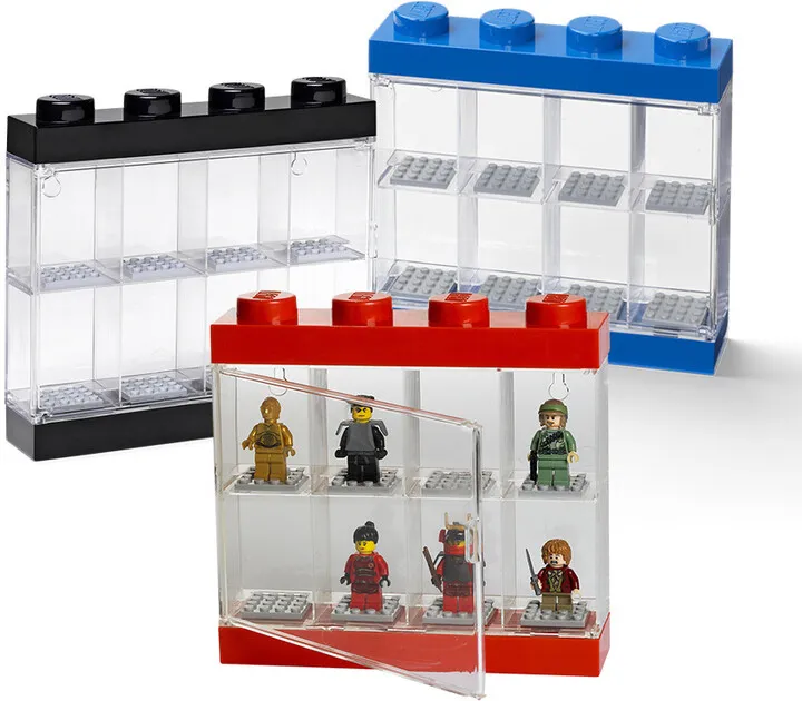 Kuti koleksionuese LEGO për 8 minifigura, e kaltër / transparente - 2