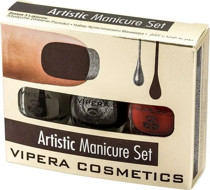 Set për manikyr për femra Vipera Artistic 06 Dracula 3x5.5ml - 1