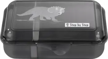 Kuti dreke Step by Step Dino Tres, plastike pa BPA, me ndarës, shumëngjyrëshe