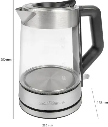 Çajnik ProfiCook PC-WKS 1190 G, 2200W, 1.7L, i argjendtë
