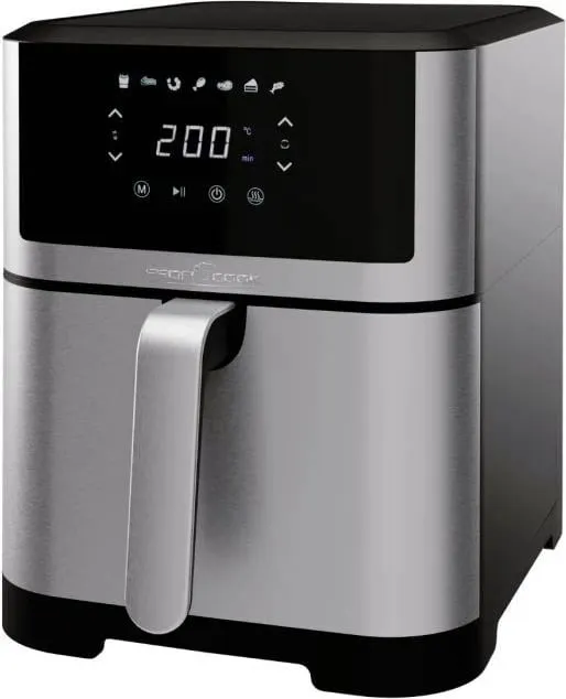 Fritezë me ajër të nxehtë ProfiCook PC-FR 1269, 8 L, 1800 W, E zezë, Inox - 1