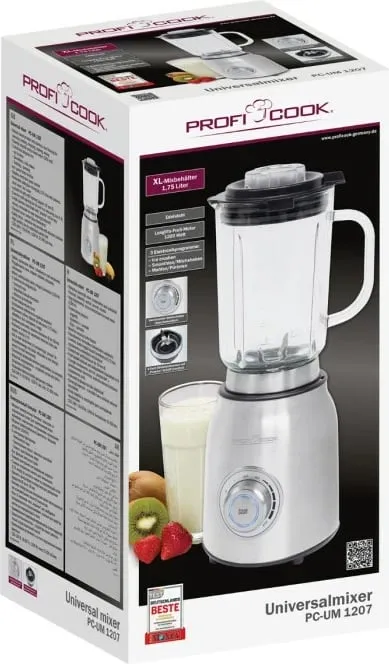 Mikser ProfiCook 501207, 1200 W, Ngjyrë Argjendi - 2