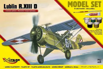 Model avion Mirage LUBLIN R.XIII D, 1:48, i argjendtë