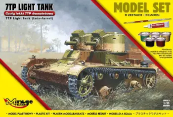 Set ndërtimi Mirage Light Tank 7tp Twin-Turret 1:35, +14 vjeç