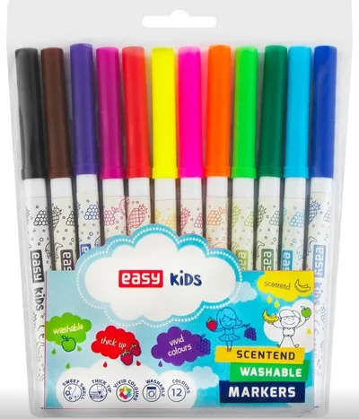 Markerë spiralë me aromë Easy Kids, 12 ngjyra - 1