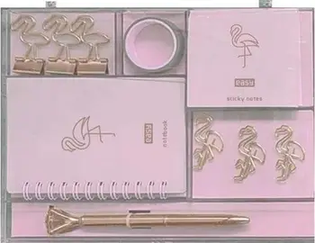 Set shënimesh Flamingo Easy Set Christmas, fletore me spiral, aksesorë zyre, shumëngjyrësh