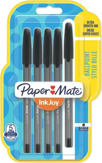 Stilolaps PaperMate InkJoy 100ST, 5 copë, ngjyrë e zezë